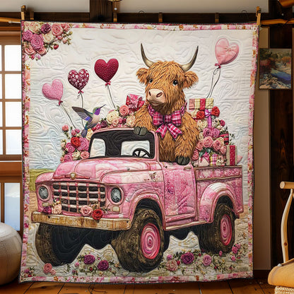 Valentine Highland Cow WN0412036CL Quilt