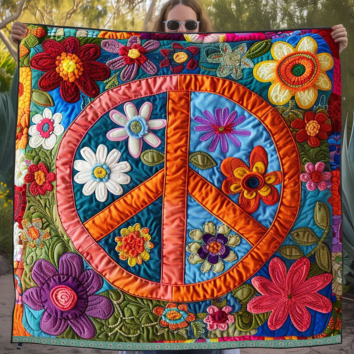 Trippy Hippie Sign WJ2709022CL Quilt