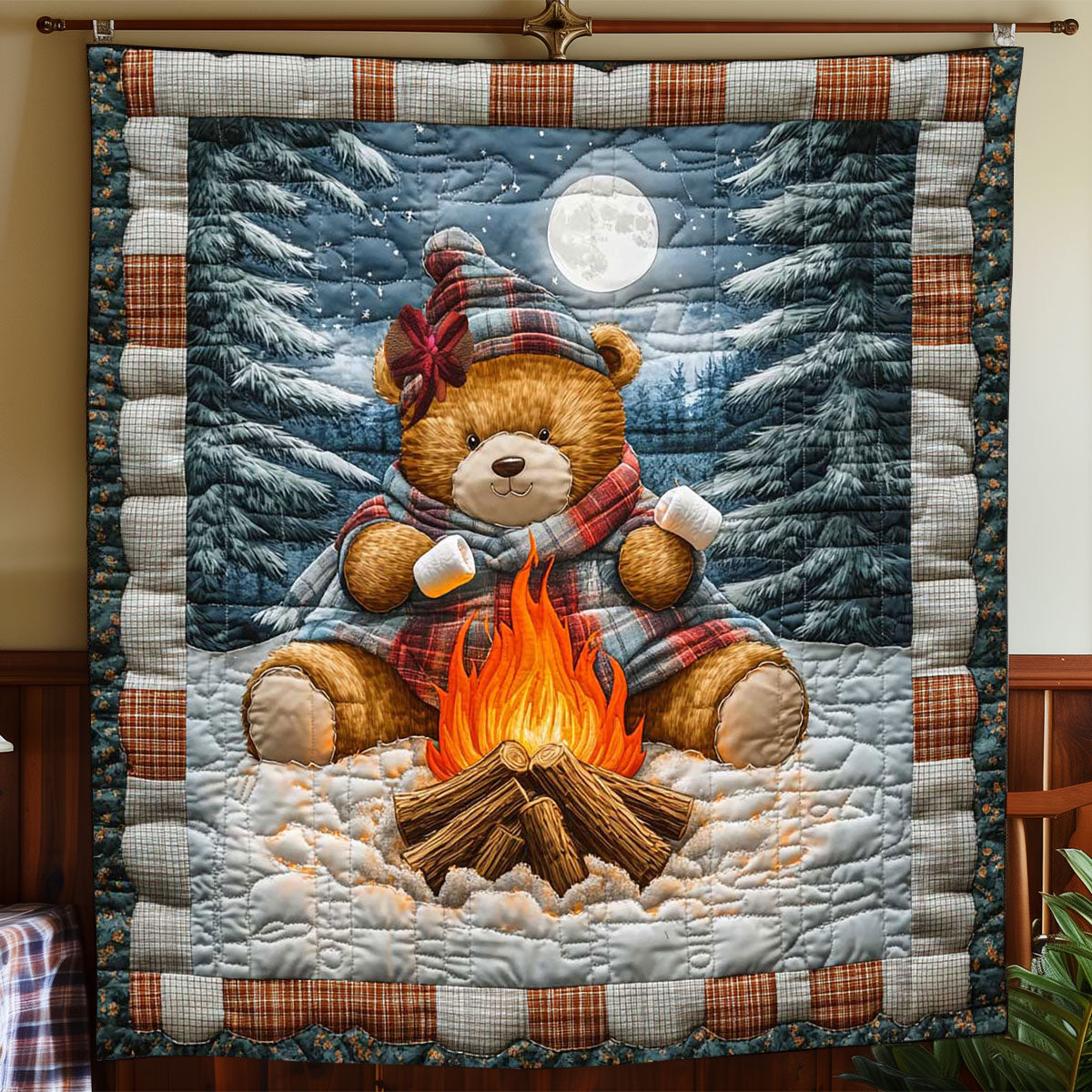 Warmy Camping Bear WP2412022CL Quilt