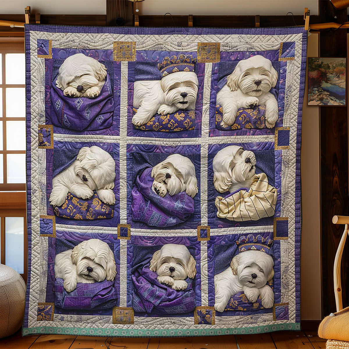 Bichon Frise Plush WN1209012CL Quilt