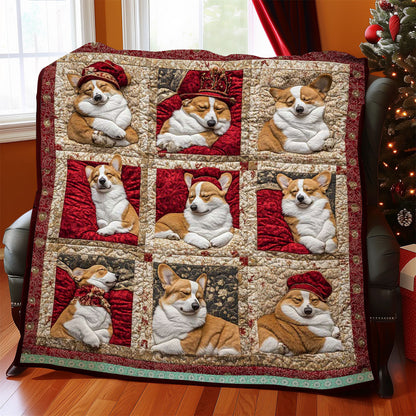 Sleeping Corgi WJ3009025CL Quilt