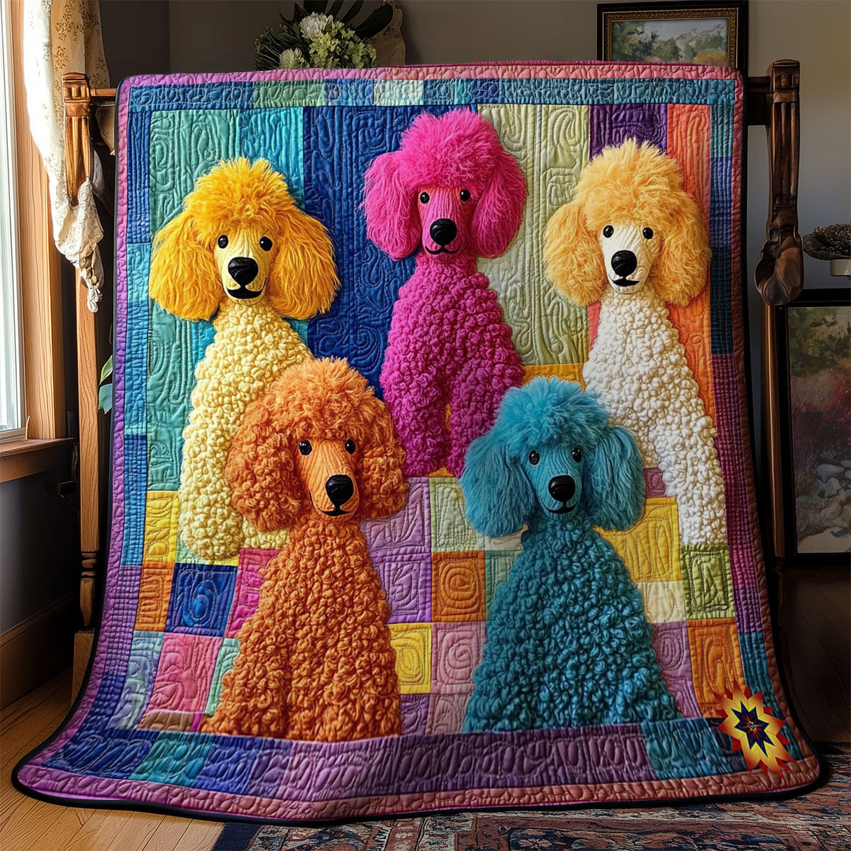 Colorful Dog WY2611009CL Quilt