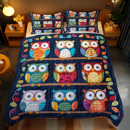 Colorful Owl WJ0410027CL Duvet Cover Set