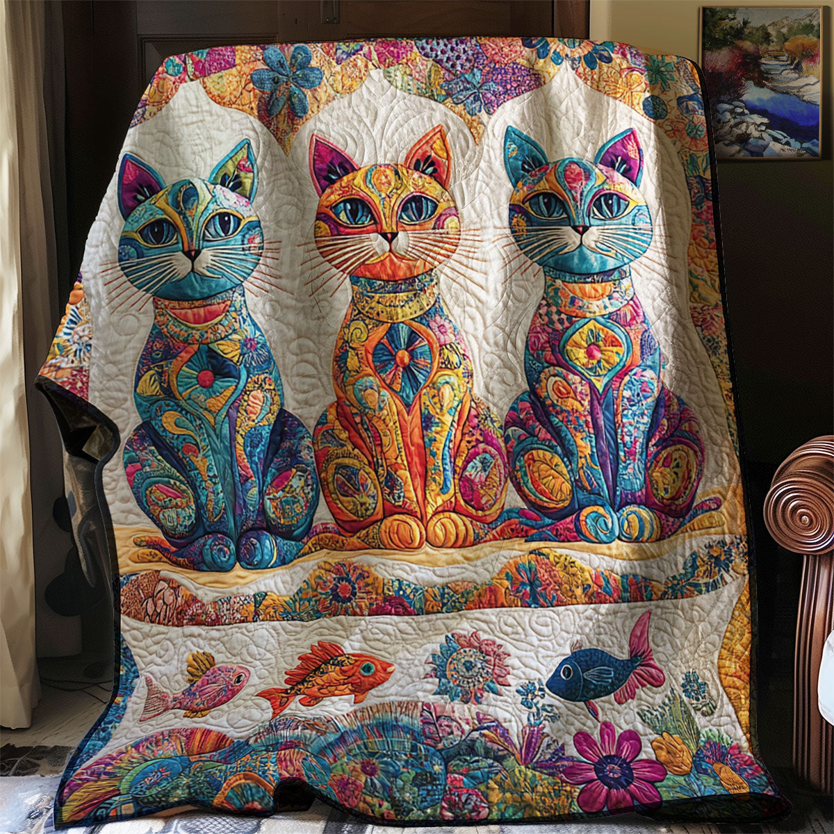 Meow Mosaic WJ0401009CL Quilt