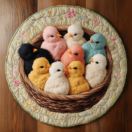 Chickadee  CP2605003CL Quilted Round Mat