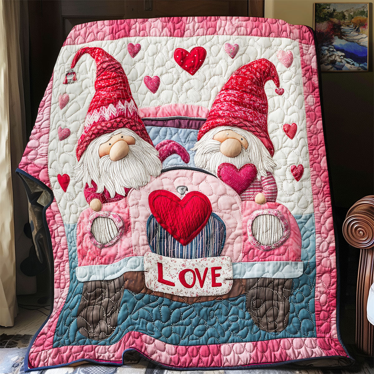 Couple Gnome Valentine WX0901014CL Quilt