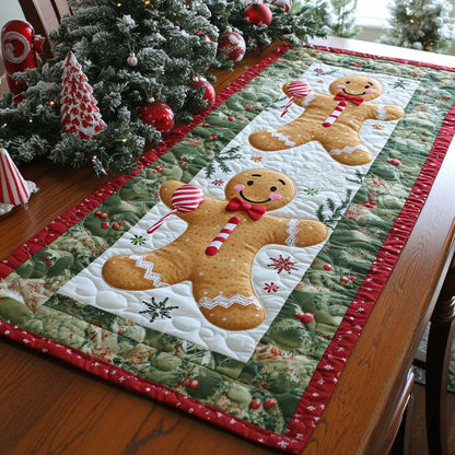 Christmas Gingerbread WJ2609029CL Quilted Table Runner