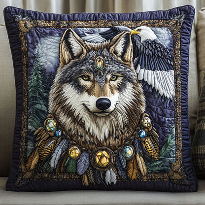 Wolf Gemstones WT1403048CL Quilt Pillow Case