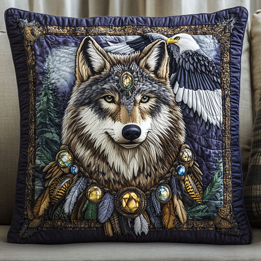 Wolf Gemstones WT1403048CL Quilt Pillow Case