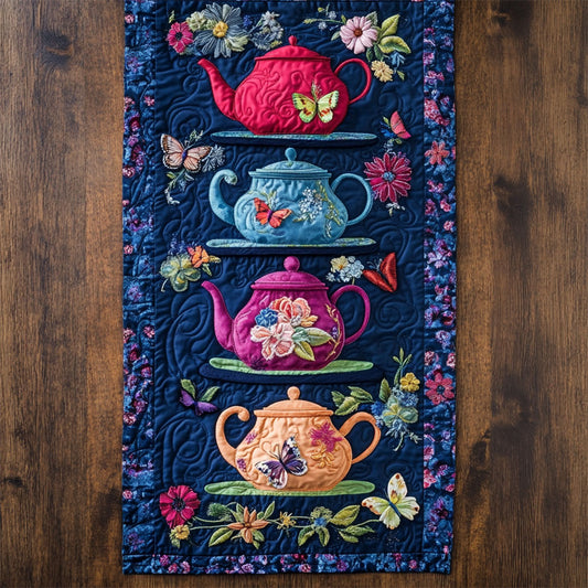 Teapot Collection WY2802058CL Quilted Table Runner