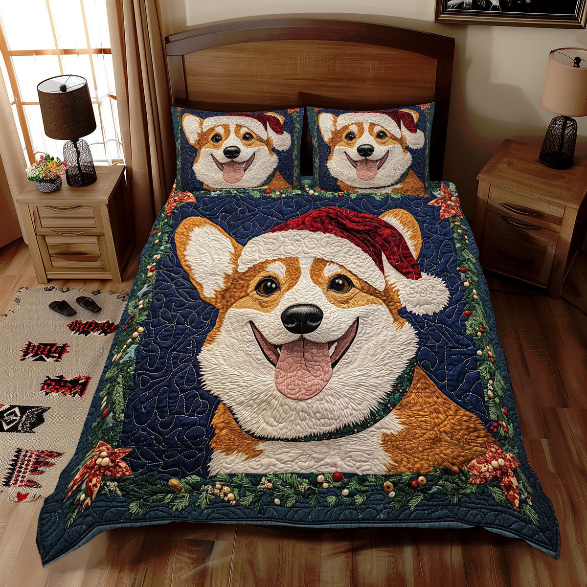 Corgi Christmas WX2511062CL Duvet Cover Set