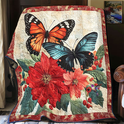 Red Flower Butterfly WY2511034CL Quilt