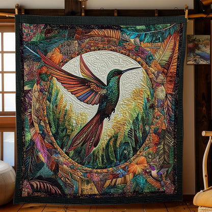 Dancing Hummingbird Feathers WN1010007CL Quilt