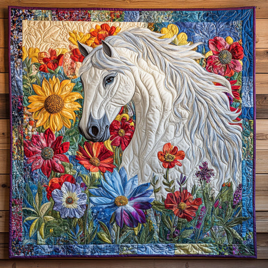 Horse of Blossom CW0110049CL Quilt