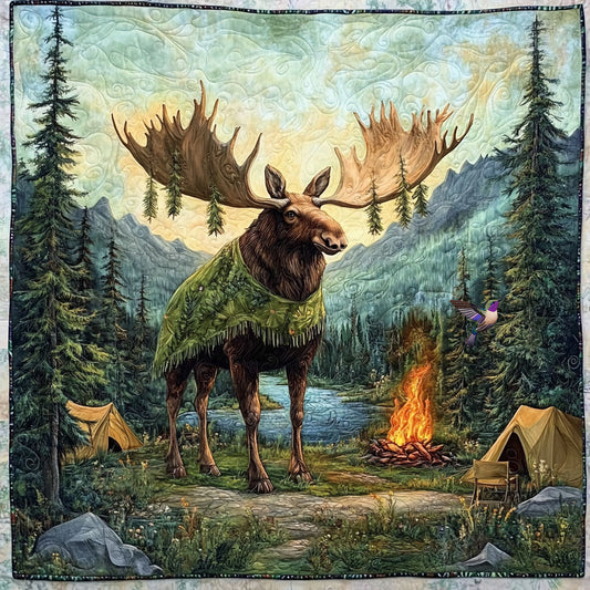 Forest Moose WY1911028CL Quilt