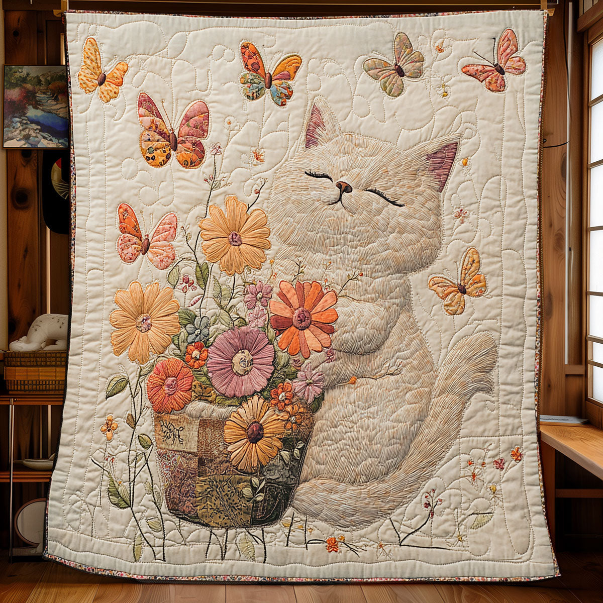 Blooming Cat XB1203007CL Quilt