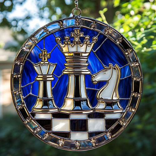 Chess Pieces WY2801021CL Suncatcher