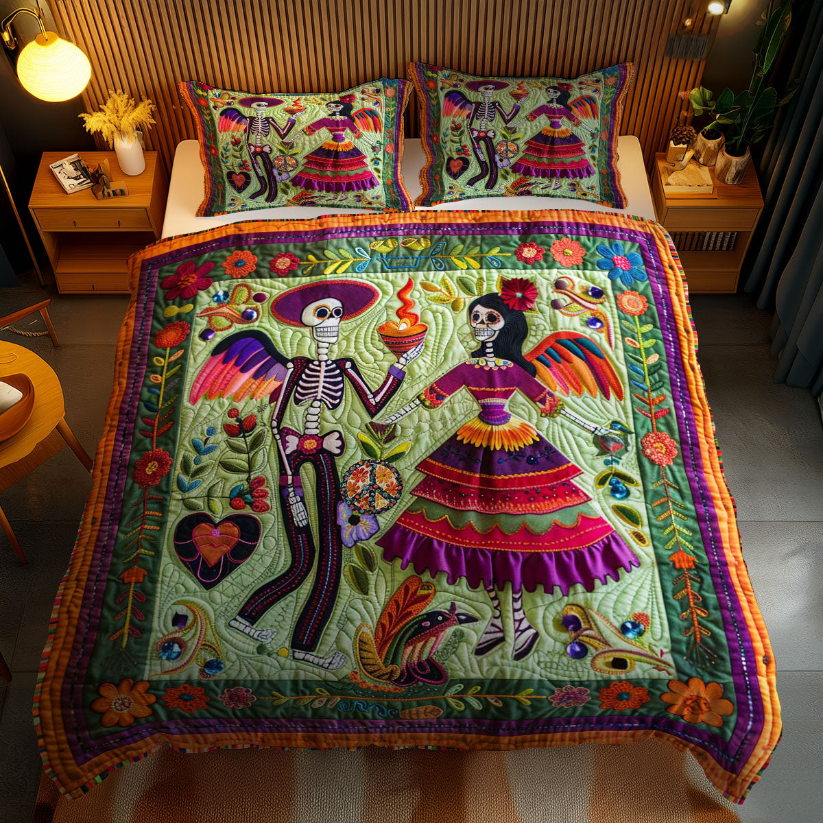 Colorful Skeleton Joy WN2110081CL Duvet Cover Set