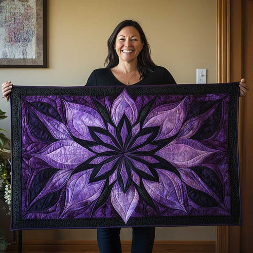 Purple Enchanted Blossom WN2709019CL Quilted Table Runner