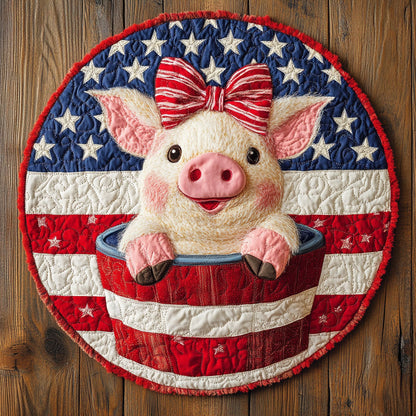 Cheerful Pig CP3004015CL Quilted Round Mat