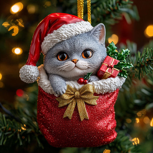 British Shorthair Charm CW2411065CL Christmas Ornament