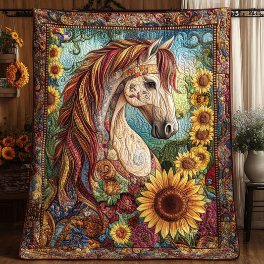 Sunflower Horse  WU2610058CL Quilt