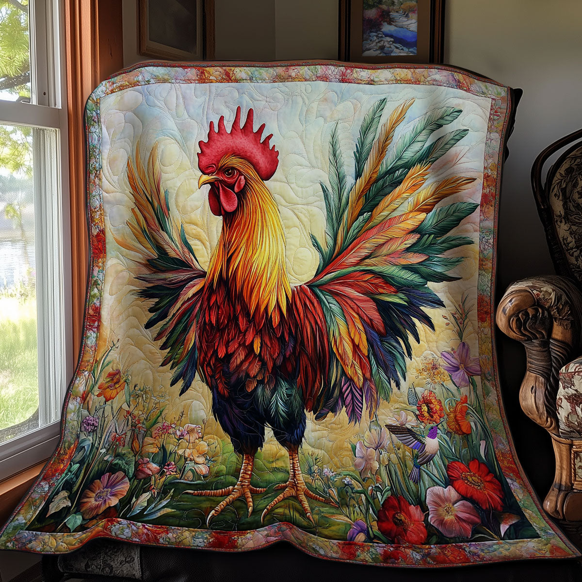 Rooster WY1811040CL Quilt