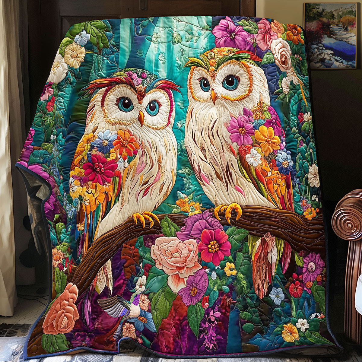 Couple Owl WY1012029CL Quilt