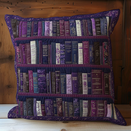Purple Bookshelf WY2701043CL Quilt Pillow Case