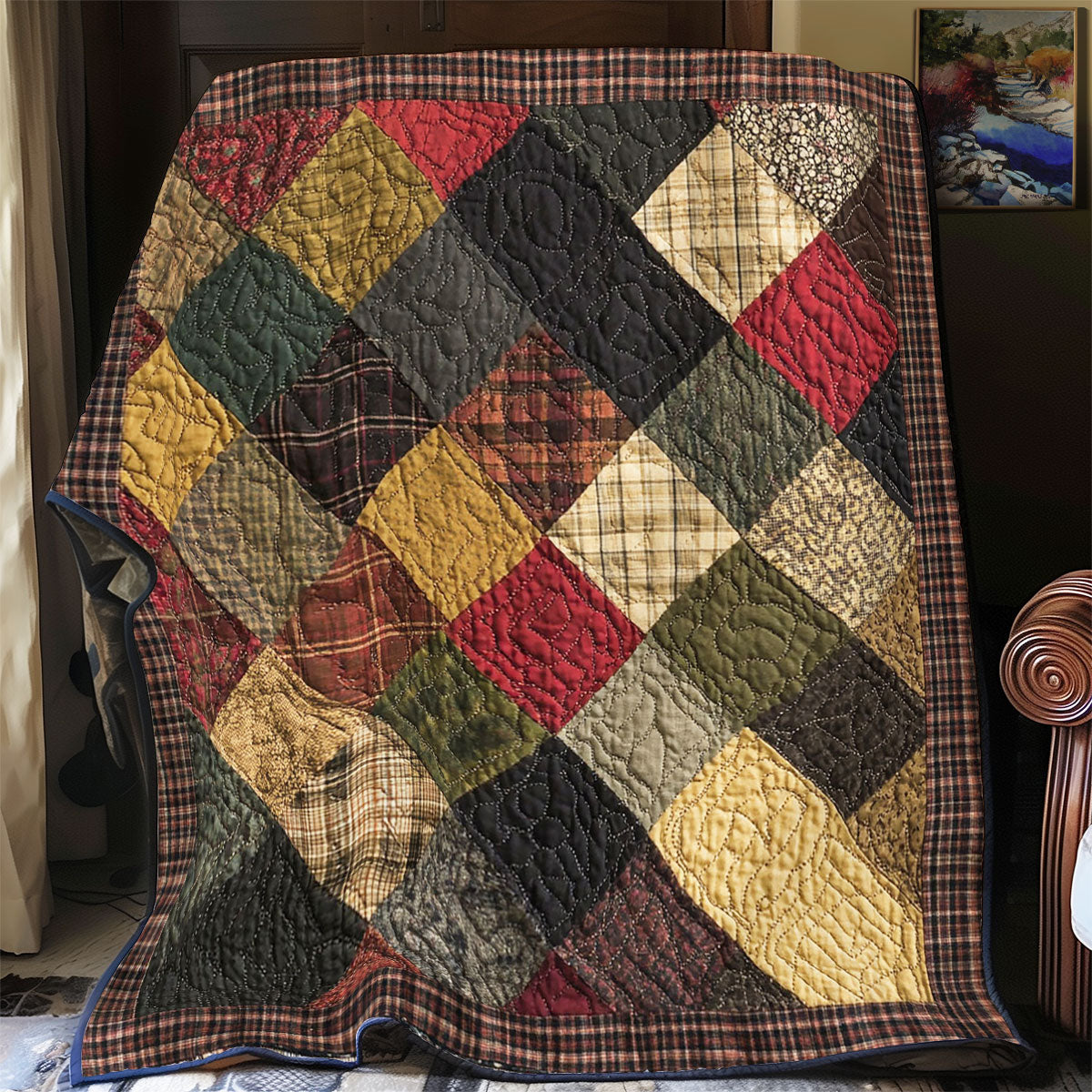 Brown Tone Cushion WY1502018CL Quilt