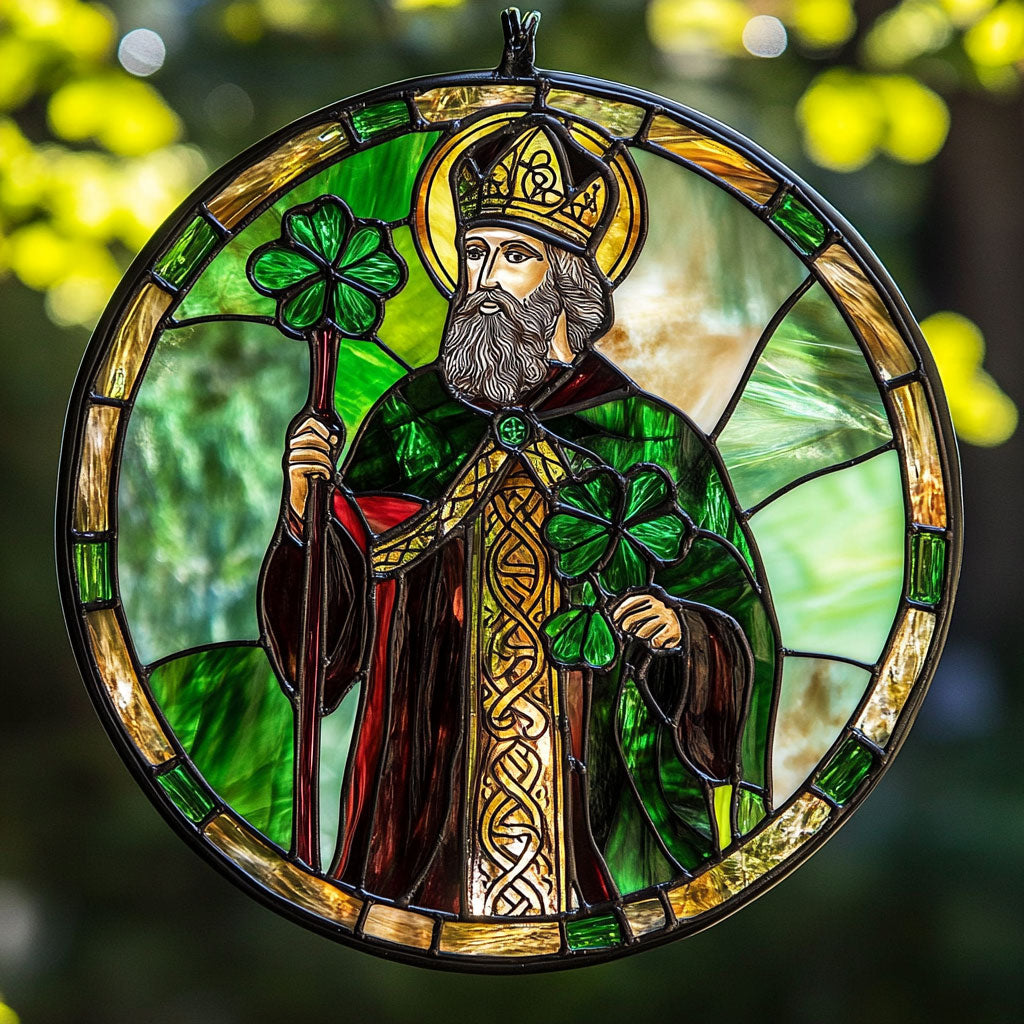 St Patrick Portrait WY2202113CL Suncatcher