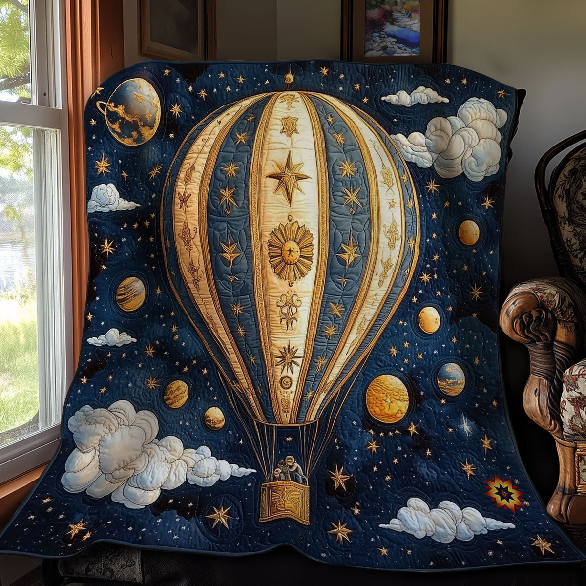 Galaxy Hot Air Balloon WY2211021CL Quilt