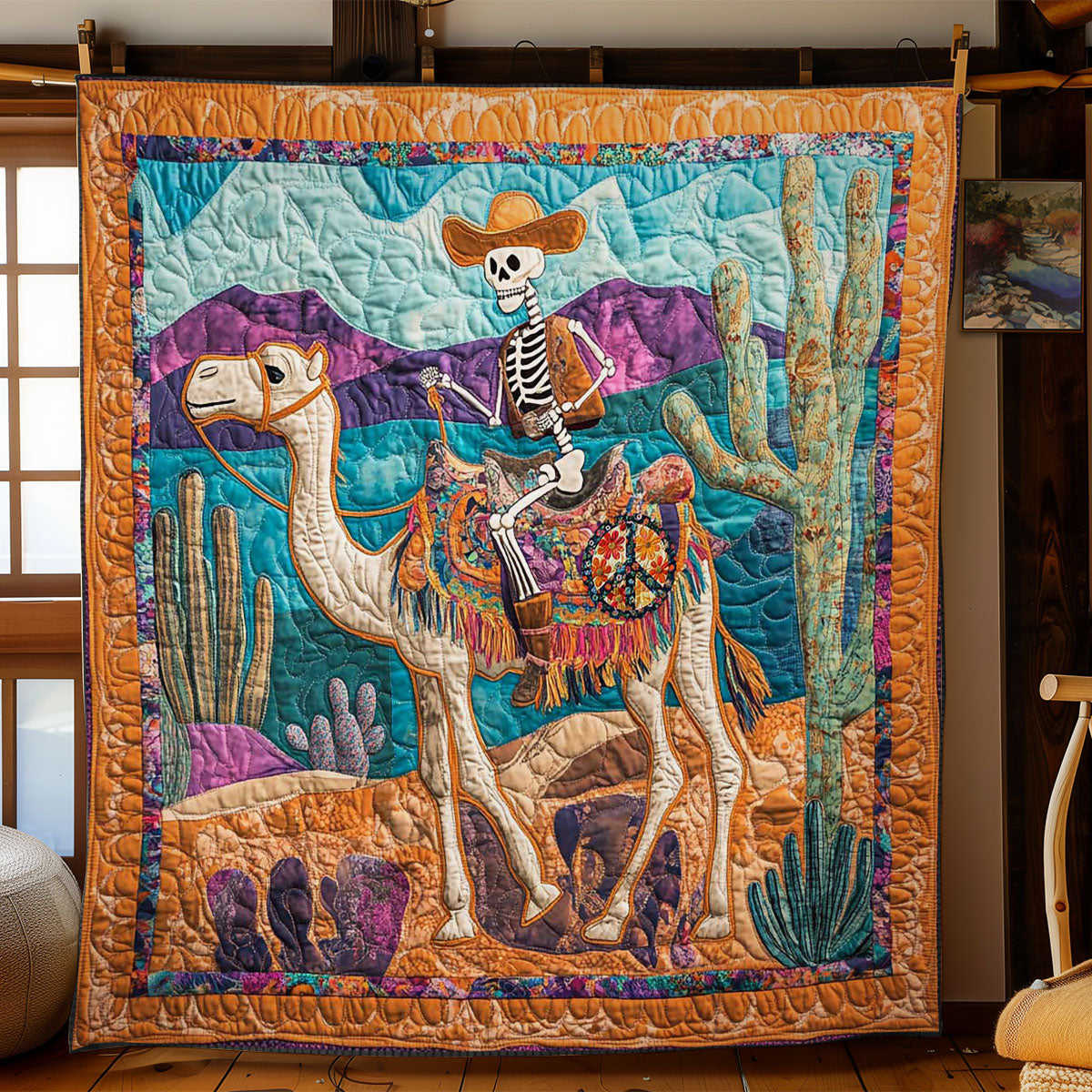 Desert Skeleton Cowboy WN0411042CL Quilt