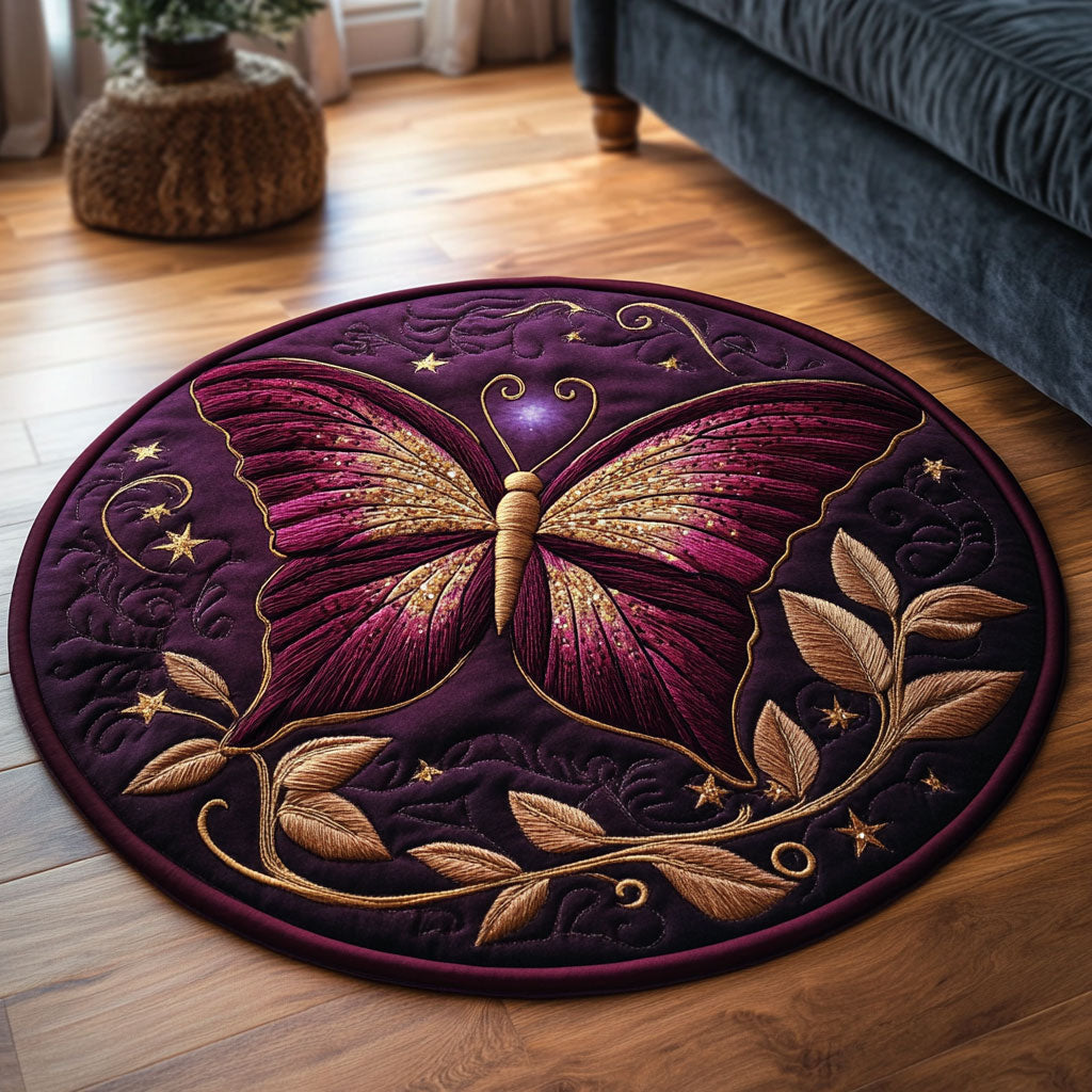 Royal Butterfly WP1403056CL Quilted Round Mat