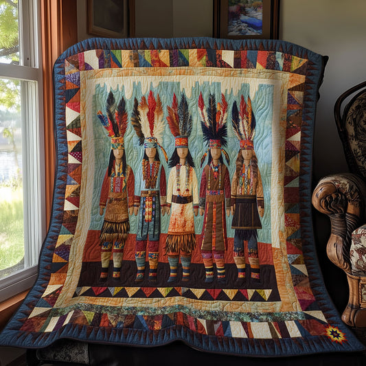 Native American Wooden Man WY0811036CL Quilt