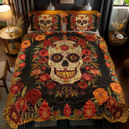 Floral Skull WN2110092CL Duvet Cover Set