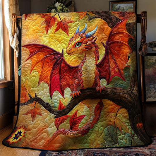 Autumn Leaves Dragon WY2911027CL Quilt