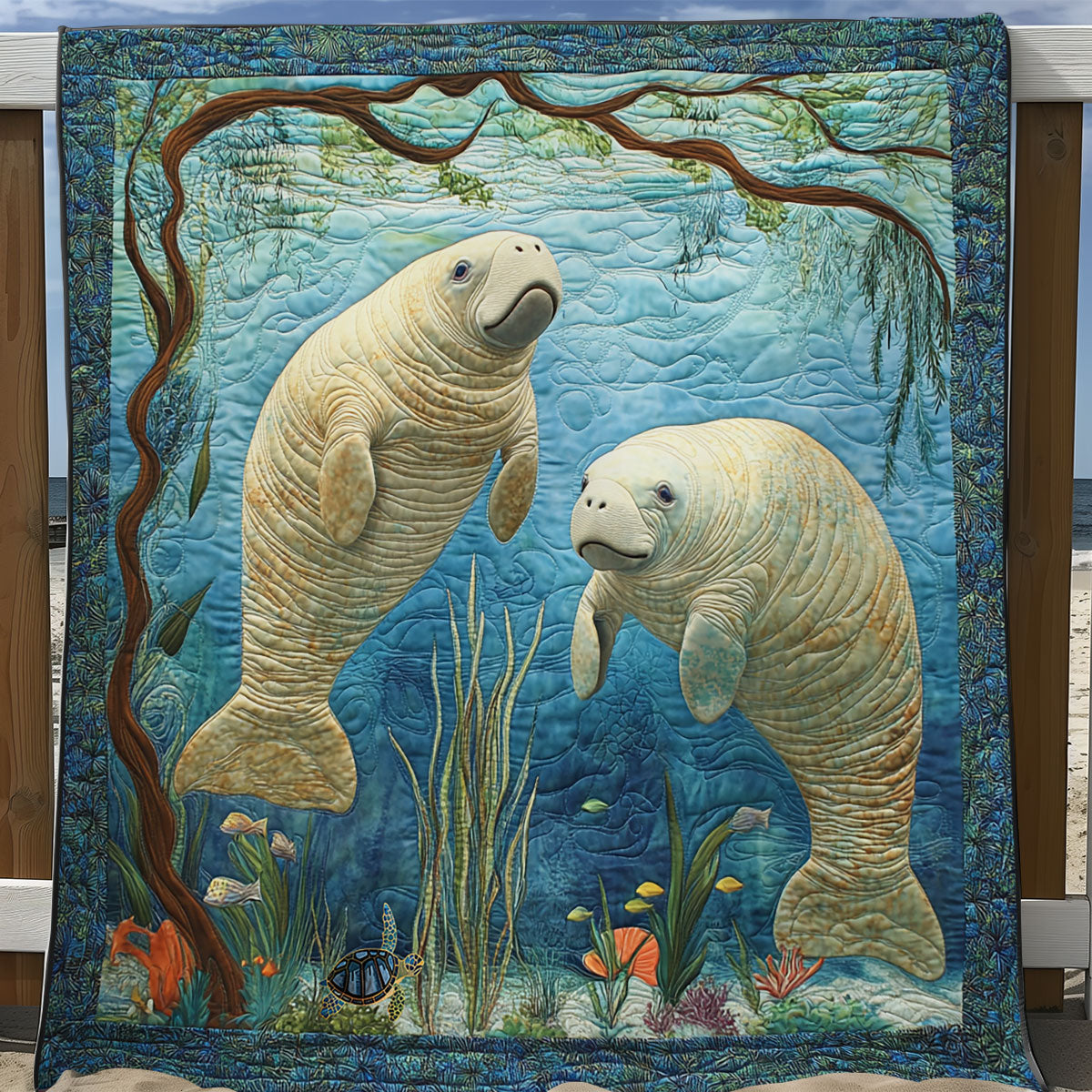 Manatee Family WY1511031CL Quilt