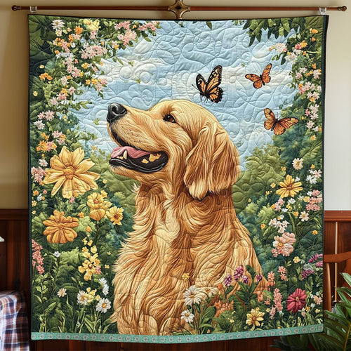 Gardenia Golden Retriever WP1309006CL Quilt