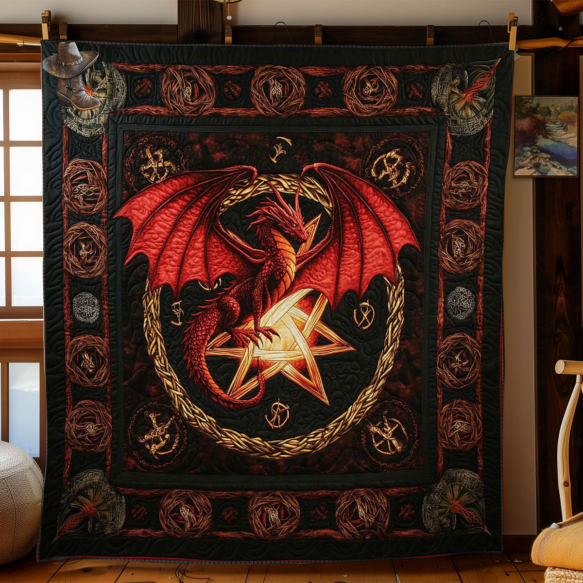 Mystic Celtic Dragon WN1912055CL Quilt