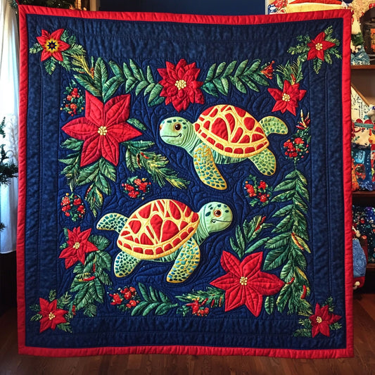 Poinsettia Turtle WJ2311021CL Quilt