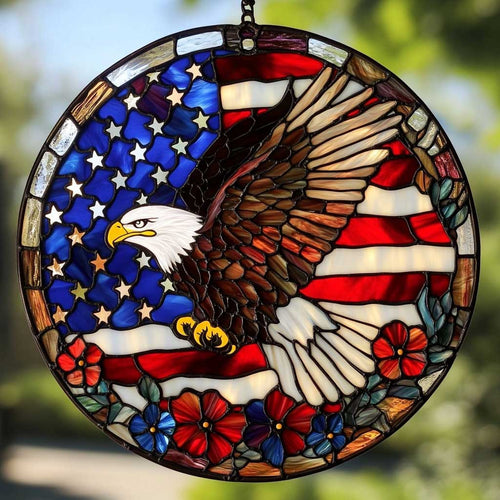 Glory Eagle WN221093CL Stained Glass Suncatcher