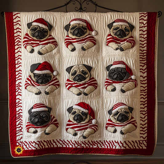 Sleeping Pug WU0111006CL Quilt