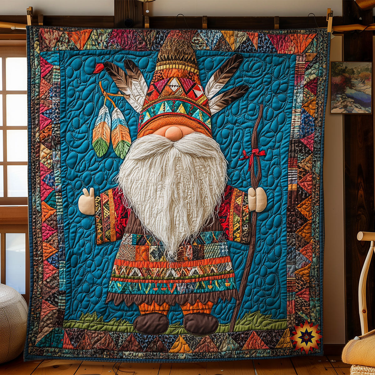 Native American Gnome WY1211022CL Quilt