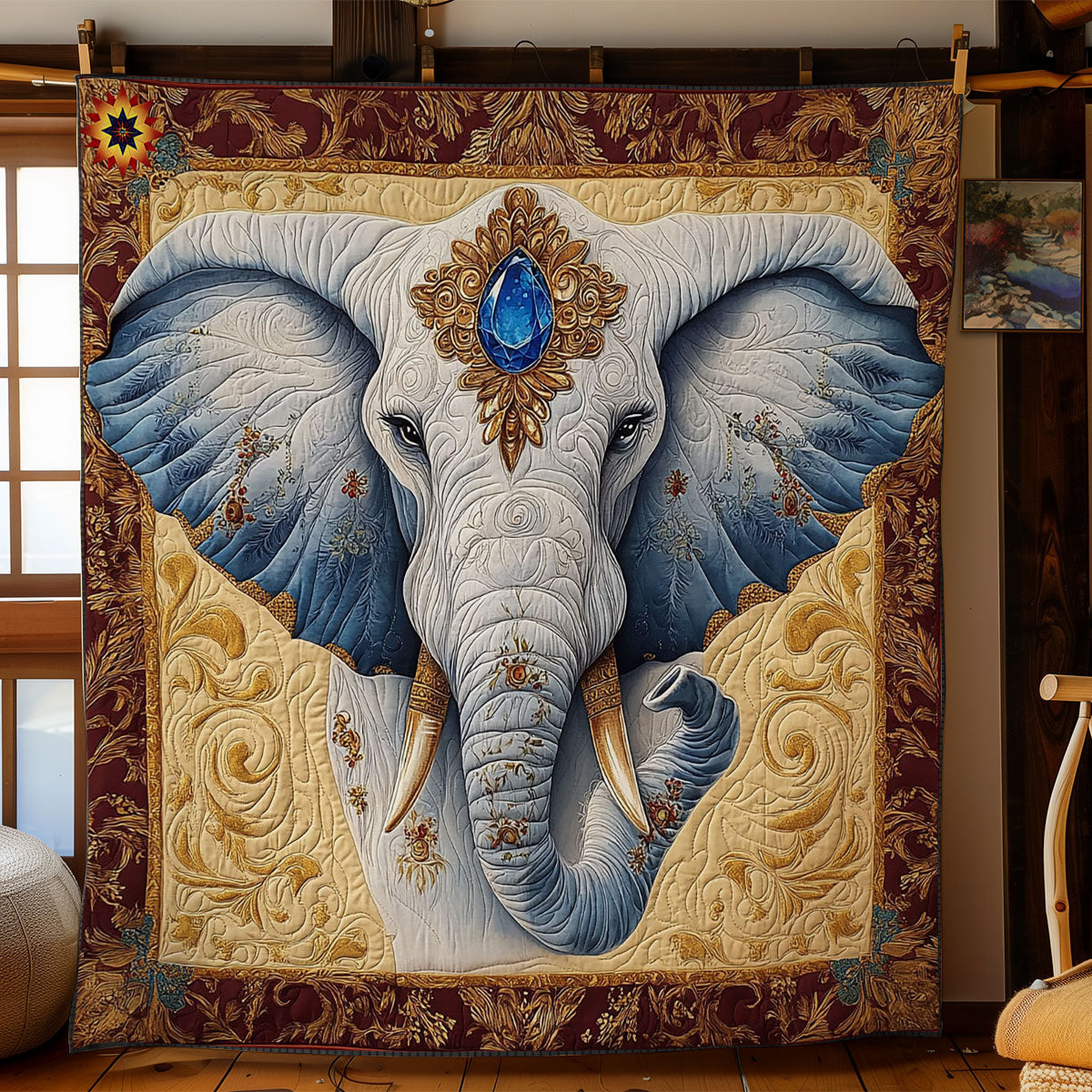 Royal Elephant WY1012047CL Quilt
