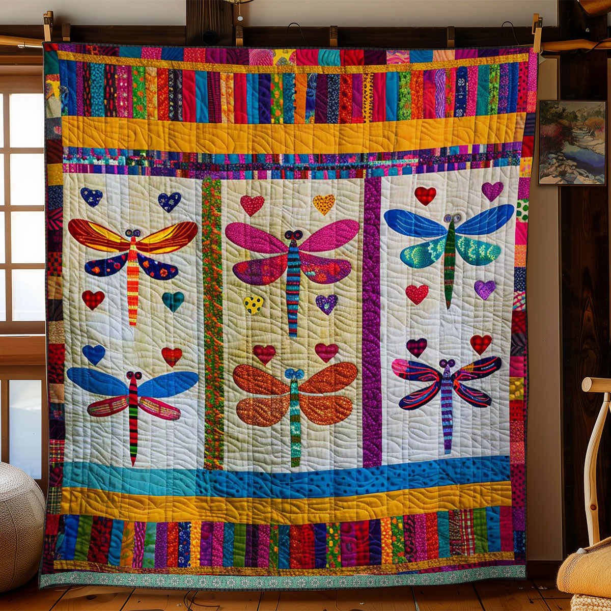 Patchwork Dragonfly WJ1109008CL Quilt