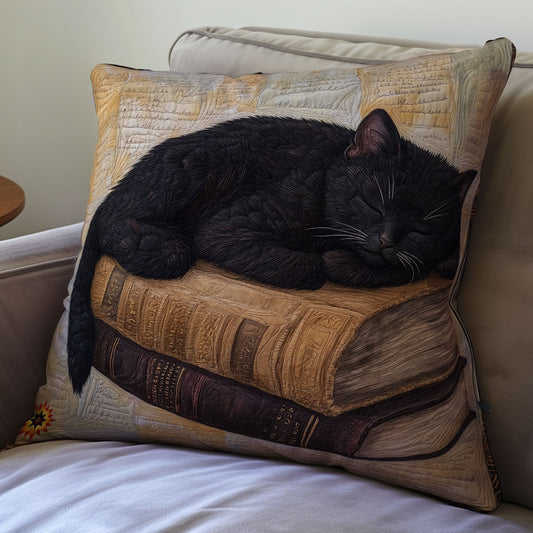 Sleeping Black Cat WY2711055CL Quilt Pillow Case