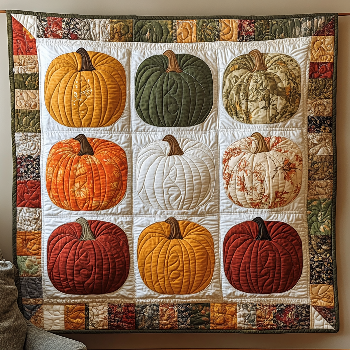 Autumn Pumpkin WG2509006CL Quilt