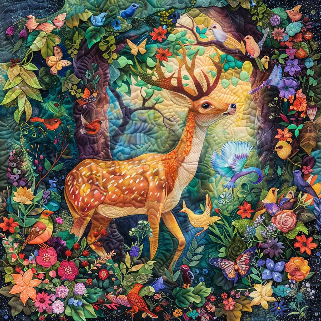Dreamy Deer WJ1209006CL Quilt