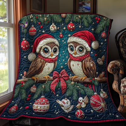 Christmas Night Couple Owl WY1311027CL Quilt